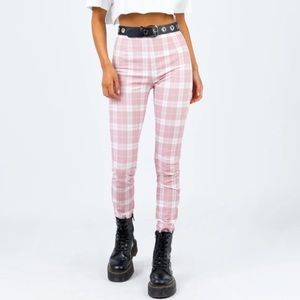 Princess Polly Pink Checkered Pants